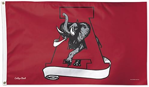 Wincraft Alabama Crimson Tide Flag 3x5 Throwback Big Al logo Gromets ojačani