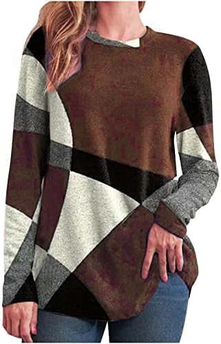 Ženska modna odjeća Zimski kontrast francuskog kašmira kratki rukavi/dugi rukavac labava dukserica plus vrhovi veličine