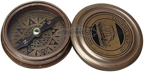Nautički mesingani kompas antikvite replika vintage usmjereni instrument navigacijski poklon 2,5 inčni kampiranje planinarski kompas