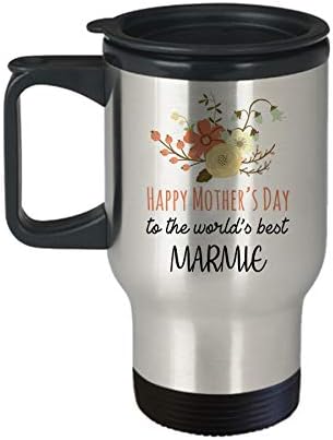 Sretan majčin dan kava Putovanje poklon za Marmie C1tm Slatke cvjetne žene čaša cvijeće za prijenosni novitet s ručicom nehrđajući