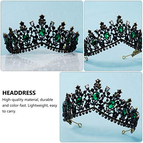 Barokna kristalna tijara gotička vjenčana pokrivala za glavu vintage pribor za kosu za žene i djevojke