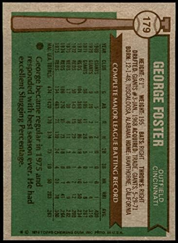 1976. Topps 179 George Foster Cincinnati Reds Ex/Mt Reds