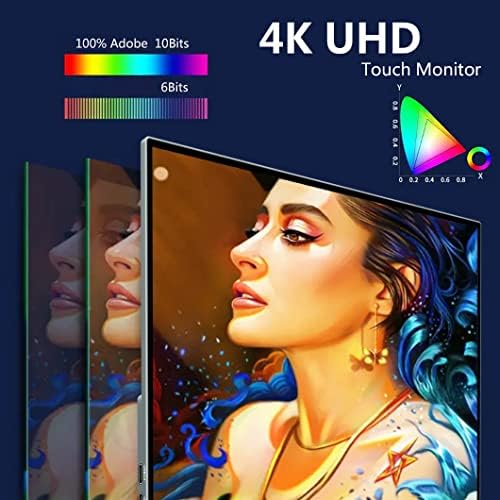 Prijenosni monitor Magedok sa 17,3-inčni zaslon osjetljiv na dodir 4k UHD Adobe Mobile Monitor HDR IPS Igra zaslon za njegu očiju