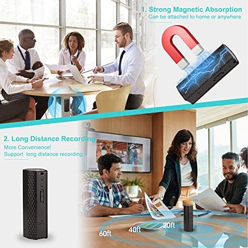 Mini digitalni snimač glasa s glasovnom aktivacijom: napredni prijenosni Snimač zvuka od 32 GB, snimači za slušanje, mali prijenosni