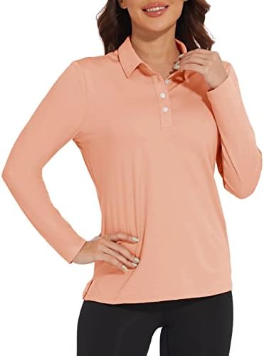 Magcomsen ženske polo majice majice s dugim rukavima Golf majica Brzi suh upf 50+ zaštita od sunca lagane atletske teniske košulje