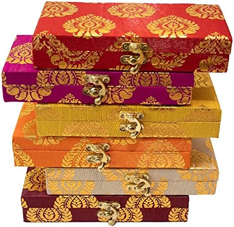 Jaipur ace tiskani ukrasni shagun gotovinski novac kutija za vjenčani poklon omotani set set raznobojni gaddi kutija