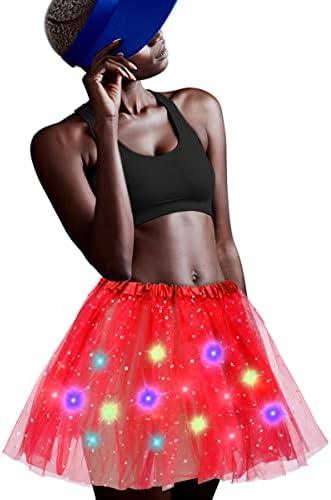 Ženska LED Tutu suknja svjetleće tutu višeslojna tila baletna suknja svjetlucavo odijelo tutu za karneval za Noć vještica