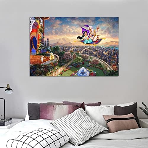 KJV čarobni animirani klasik Aladdins Poster Dekorativno slikarstvo platno zidna umjetnička soba dnevni boravak plakati Spavaća soba