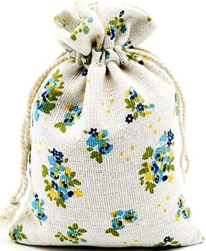 20 pakiranja cvjetnih vrećica s vrećicama s vezicama poklon vrećice za pakiranje za pohranu lanenog nakita božićne svadbene zabave