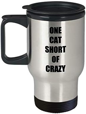 Jedna mačka bez ludih putničkih šalica smiješna ideja za poklon za automobil čaj od kave čaj 14oz nehrđajući čelik