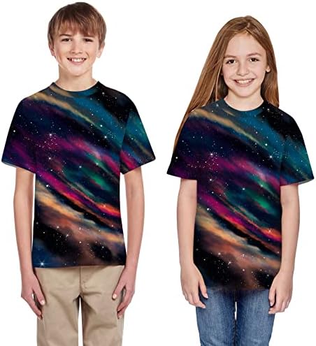 Djeca djeca tiskaju tinejdžerski vrhovi casual odjeća majica galaksije djevojčice dječaci vrhovi mladih hlača