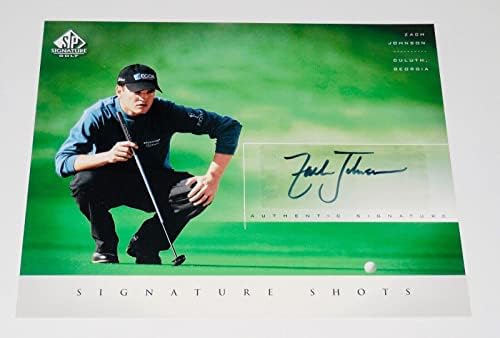 Zach Johnson Autografirani 2004 Gornja paluba SP potpis 8x10 Foto/kartica u boji - Fotografije s autogramima golfa