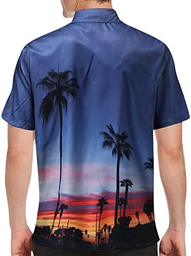 Muška plaža tiskana kubanska guayabera majice kratki rukavi fit plaža plaža joga košulje smiješna odjeća za palmhadow gornji odmor
