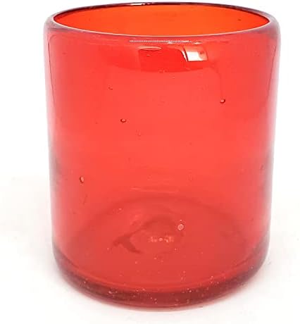 MexHandcraft Solid Ruby Red 9 oz kratke gumene, reciklirano staklo, olovo i toksin