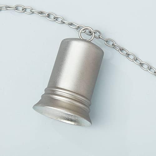 5 'Metal Bells Lanac Garland Antique Silver - ognjište i ruka s magnolijom, siva, 324