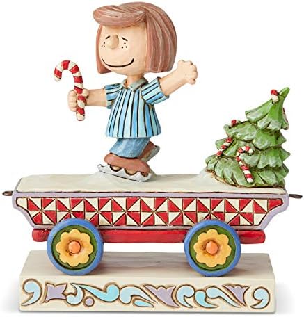 Enesco kikiriki Jim Shore Peppermint Patty Train Figurica, 4,25 inča, višeslojna