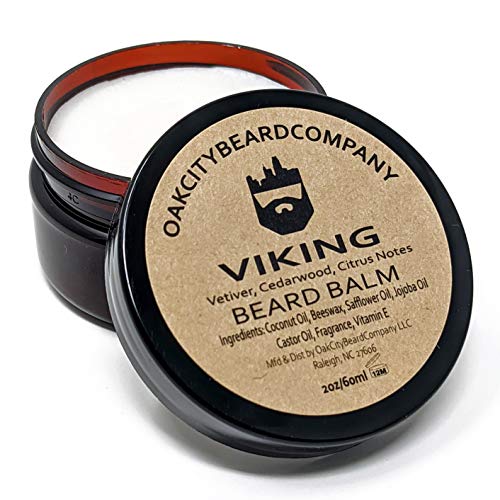 OakCityBeardCo. - Viking-2 oz - balzam za bradu-regenerator za bradu-vetiver-Cedar-citrusi