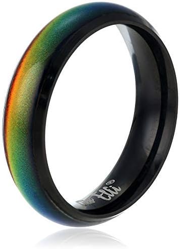 Prsten za promjenu raspoloženja od nehrđajućeg čelika od 6 mm od nehrđajućeg čelika srebro / crno / zlato / ružičasto zlato / Dugin