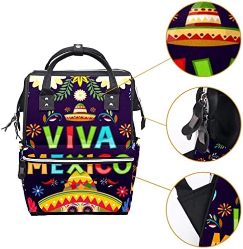 Guerotkr putuju ruksak, vrećice pelena, vrećica s ruksakom, viva meksiko lubanja