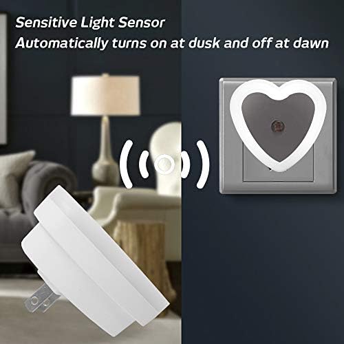 LED noćna svjetiljka s inteligentnim senzorom za automatsko uključivanje / isključivanje, set od 4 utikača LED zidnih svjetala snage