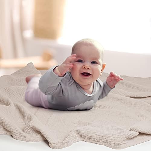 Lulu Moon Muslin pokrivač, pokrivač za krevetiće za bebe i dijete, 47x47 inča