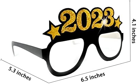 Sezone zvijezde SSDECOR 2023 Diplomirani ukrasi Papirni naočale Crno i zlato, 2023. Grad Happy Diploming Fancy Fancy Office Frame,
