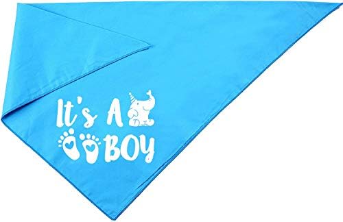 Pawskido To je dječak rod otkriva pse bandana, reverzibilni trokut najava trudnoća najava marama za kućne ljubimce