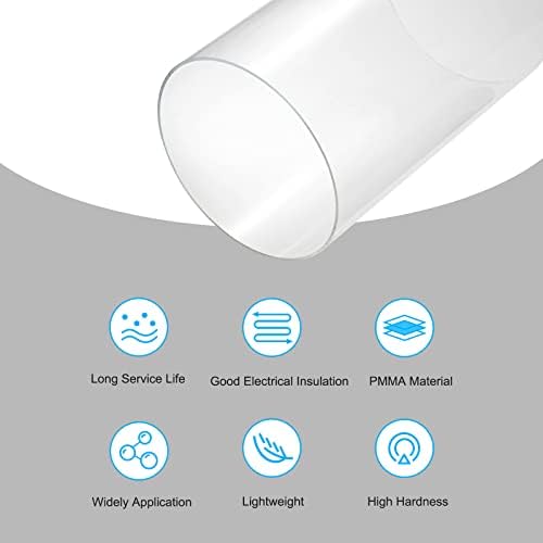 Meccanixity akrilna cijev čista kruta okrugla cijev 214 mm ID 220 mm OD 14 za svjetiljke i lampione, sustav za hlađenje vode
