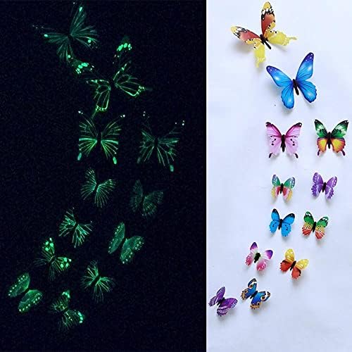 Naljepnica s leptirom svijetli u mraku 3TB naljepnica s leptirom za strop i zidni dekor 12pcs ljepljive naljepnice s leptirom za dječju
