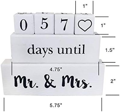 Blokovi kalendara za odbrojavanje vjenčanja marke mn