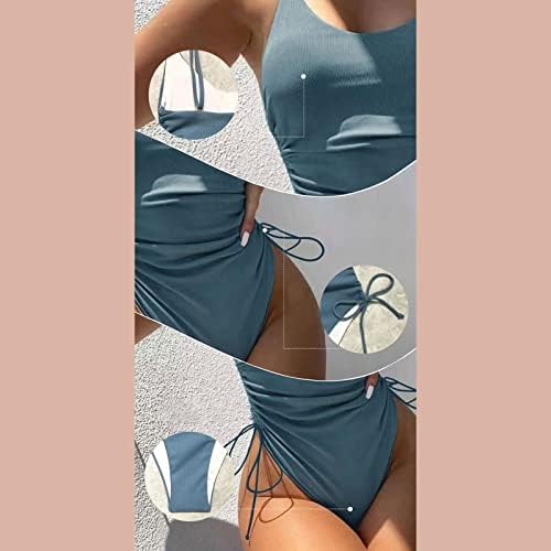 Yuhaotin kupaći kostim za žene peplum bez kupaćih kostima ženskog smisla crtanje konopa morska plaža plivanje natapanje vruće