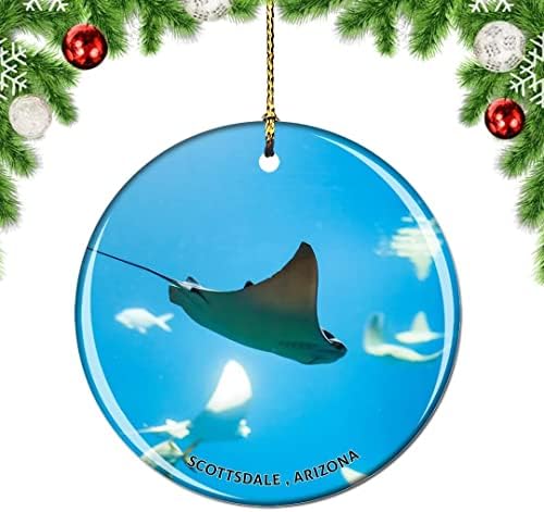Arizona Scottsdale akvarijske ribe SAD Božićni ukras božićnog drvca viseći privjesak dekor zbirka suvenira za putovanja po gradu dvostrani