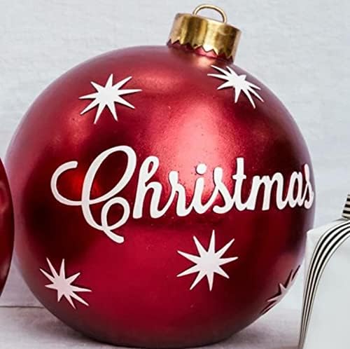 HFCTLOG Vanjski božićni napuhavanje ukrašene kuglice izrađene od PVC -a, divovska božićna kugla za napuhavanje božićnih drvca ukrasi,