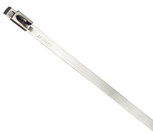 Band-IT KE0338 Uncoteed 316 kabelska kravata od nehrđajućeg čelika, 5/16 Širina, dužina 10,2, 0,010 debljina, 2,7 maksimalni promjer,