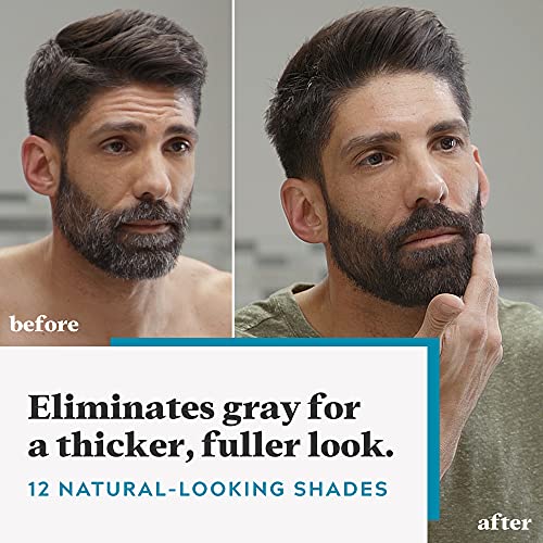 Samo za muške brkove i bradu, bojanje brade za sijedu kosu s uključenom četkom za jednostavno nanošenje, s biotinom aloe i kokosovim