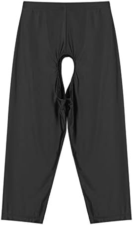 Daenrui Žene nafle svile Sjajne kratke gamaše šupljaju visoki struk joga biciklističke kratke hlače hlače.