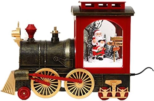 Novi Božićni Mini retro vlak Snježna Glazba Dječji Poklon snježni Djed Mraz ukrasi za božićno drvce