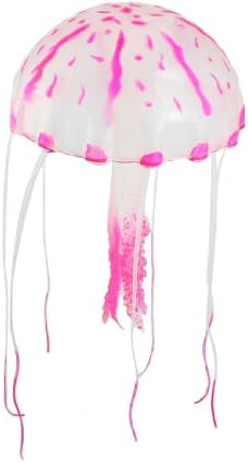 Jardin meka plastična umjetna dekorativna meduza s nizom za akvarij, fuksija/bistra