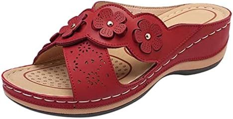 Ženske papuče modno casual cvjetne sandale sandala klina cipele vanjske premium papuče