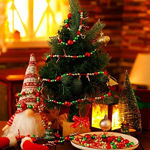 15 ft božićne bombone Garlands Crveno zeleno zlato Garland Garland Božićni bombon trs i Stripe bombon Božićni vijenac za božićno drvce