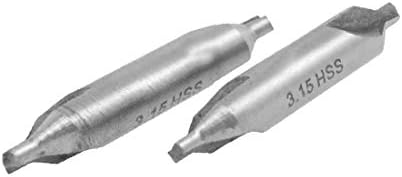 X-DREE 2 PCS 3,15 mm promjera struganja za bušenje alata za bušenje HSS središnji dio bušilice (2 unidades 3,15 mm diámettro herramienta