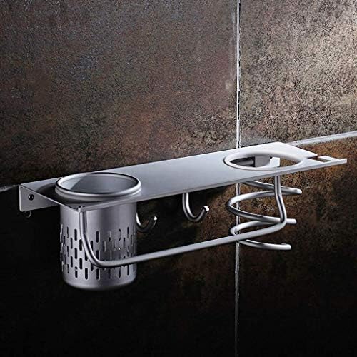 XJJZS Aluminijski zidni držač za sušenje za sušilo za sušenje, viseće police za kupaonicu s kukama za ručnike