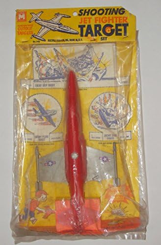 Višestruki proizvođači igračaka Vintage 1960 -ih Shooting Jet Fighter Target Set br. 943