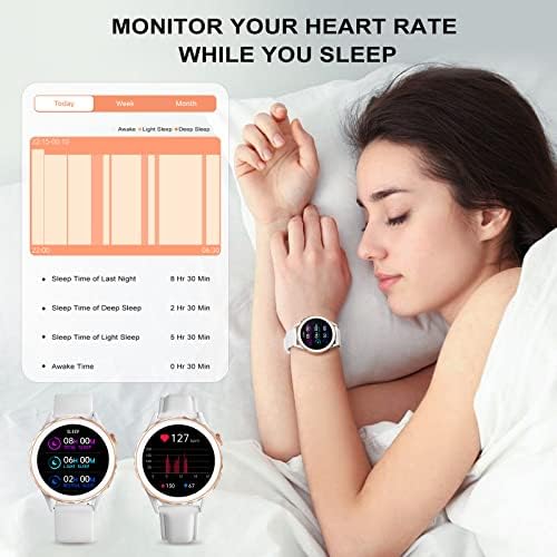 Soinfo Smart Watch for Women, pametni satovi za Android iOS telefone 1,32 HD Smartwatch s AI glasovnom kontrolom otkucaja srca otkucaja