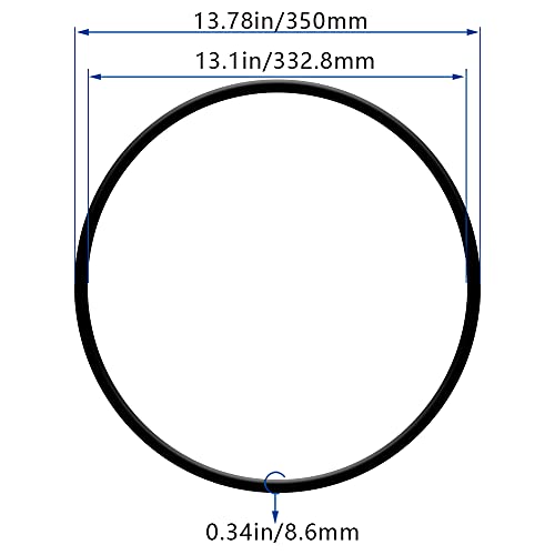 Bettomshin 1pcs nitril guma O-prstenovi, 350 mm OD 332,8 mm ID 8,6 mm širina, metrička brtva za brtvljenje za brtvljenje metričke bune