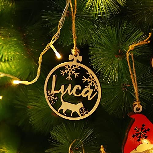 Gue prilagođeni naziv božićni ukrasi životinjski kućni ljubimci Paws Paw/Mačka/kosti privjesak za viseće zanate za dekor kućnih vrata