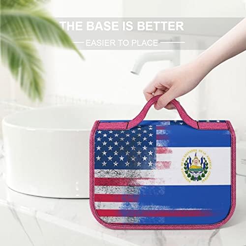Grunge USA el_salvador zastave toaletne vrećice za torba za šminku s visećim kukom veliki kapacitet prijenosni kozmetički organizator