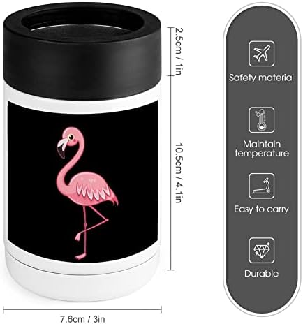 Slatka prekrasna ružičasta flamingo hladnjaka čaša od nehrđajućeg čelika izolirana kanta za hladnjake s poklopcima za žene darovi za