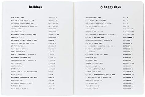 Grafički dizajnerski planeri - 18 -mjesečni kalendar - jednostavan dizajn tipa - pola mjesečne mreže i polovine stranica za bilješke