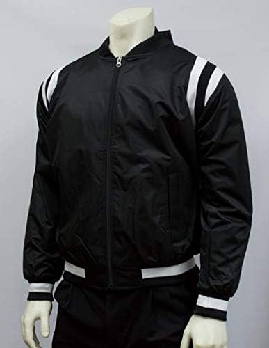 Smitty | BKS-227 | Crno -bijela kolegijalna stilska jakna s polyester školjkom | Košarka